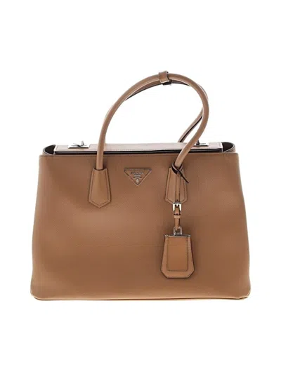 Pre-owned Prada Leather Tote Bag In Brown