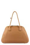Prada Leather Tote Bag In Caramel 0