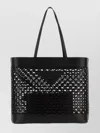 PRADA LEATHER TOTE BAG FEATURING CUT-OUT DETAILING