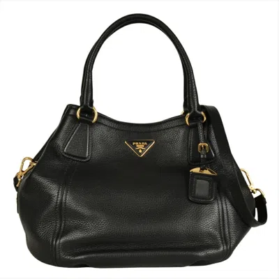 Pre-owned Prada Leather Tote Bag () In Black