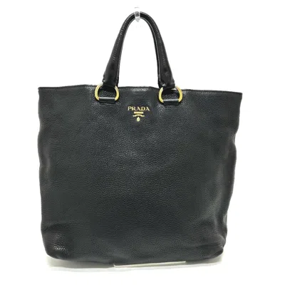 Pre-owned Prada Leather Tote Bag () In Black