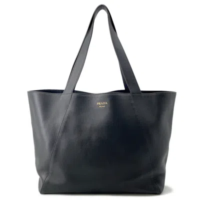 Pre-owned Prada Leather Tote Bag () In Black