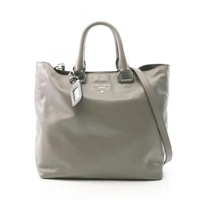 Pre-owned Prada Leather Tote Bag () In Brown