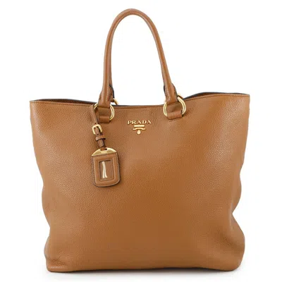 Pre-owned Prada Leather Tote Bag () In Brown