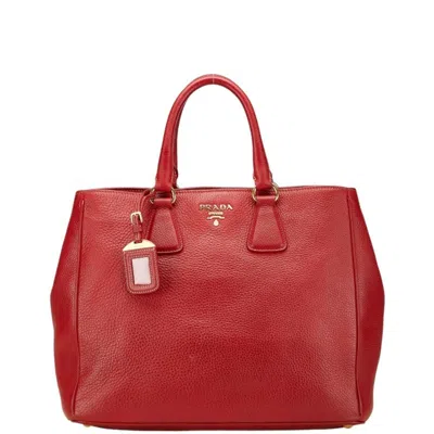 Pre-owned Prada Leather Tote Bag () In Multi