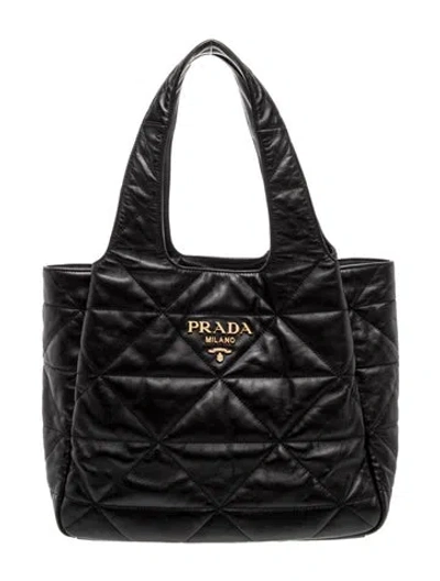 Pre-owned Prada Leather Tote In Black