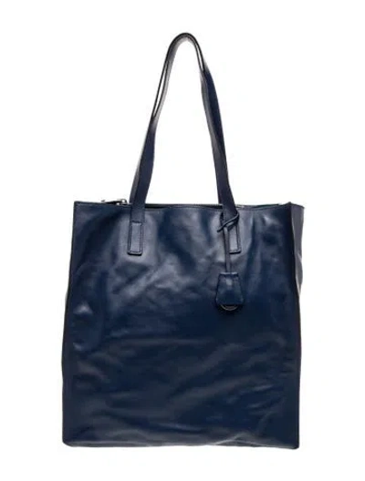 Pre-owned Prada Leather Tote In Blue