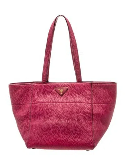 Pre-owned Prada Leather Tote In Pink
