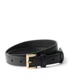 Prada Leather Triangle Belt In Black