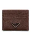 Prada Leather Triangle Card Holder