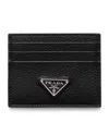 Prada Saffiano Leather Document Holder In Black