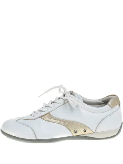 Pre-owned Prada Leather-trim Sneakers