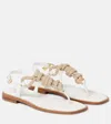 Prada Leather And Cord Thong Sandals