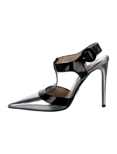 Pre-owned Prada Leather T-strap Pumps In Multi