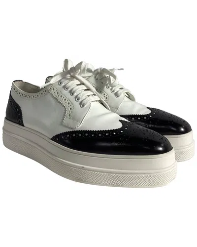 Prada Leather Two Tone Platform Brogue (authentic Pre-loved)