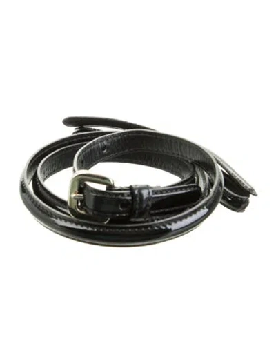 Pre-owned Prada Leather Waist Belt In Black