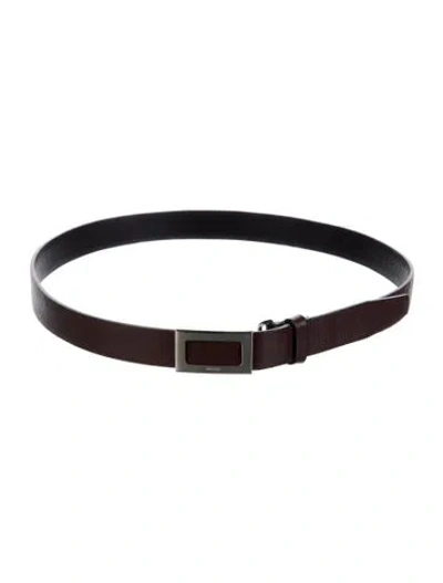 Pre-owned Prada Leather Waist Belt In Black