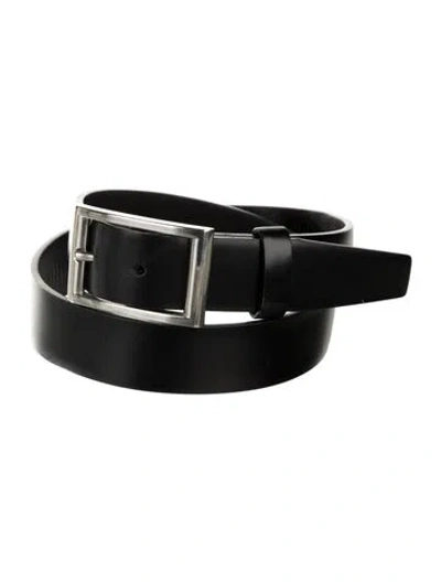 Pre-owned Prada Leather Waist Belt In Black
