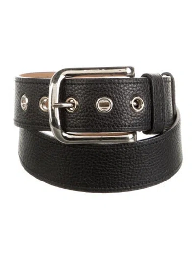 Pre-owned Prada Leather Waist Belt In Black