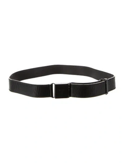 Pre-owned Prada Leather Waist Belt In Black