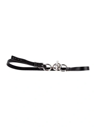 Pre-owned Prada Leather Waist Belt In Black