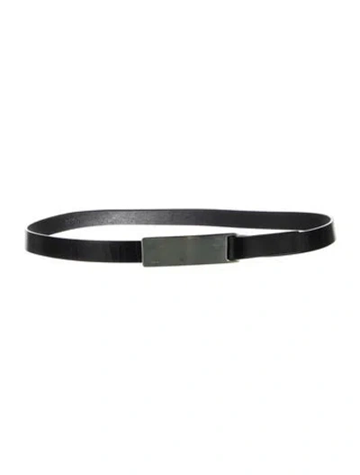 Pre-owned Prada Leather Waist Belt In Black
