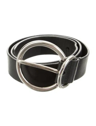 Pre-owned Prada Leather Waist Belt In Black