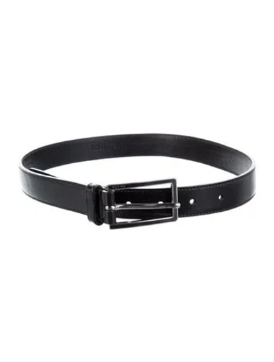 Pre-owned Prada Leather Waist Belt In Black