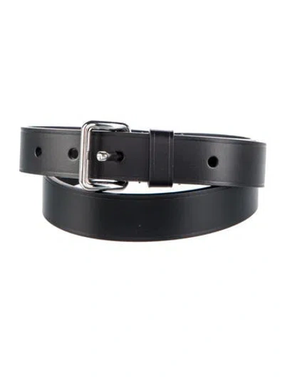 Pre-owned Prada Leather Waist Belt In Black