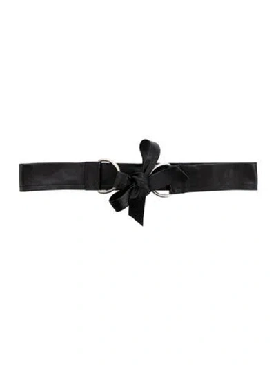 Pre-owned Prada Leather Waist Belt In Black