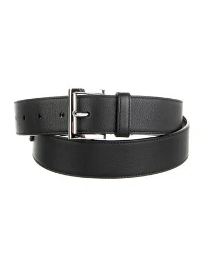 Pre-owned Prada Leather Waist Belt In Black