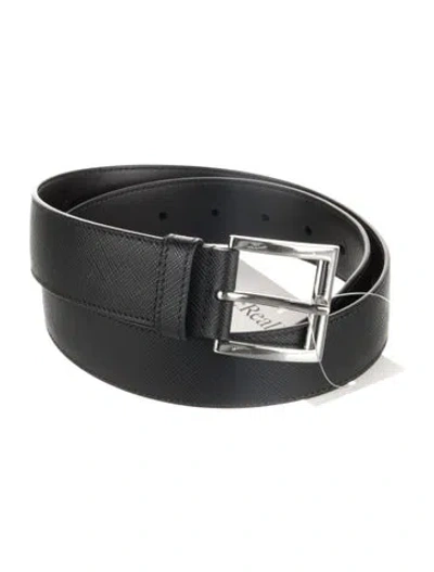 Pre-owned Prada Leather Waist Belt In Black