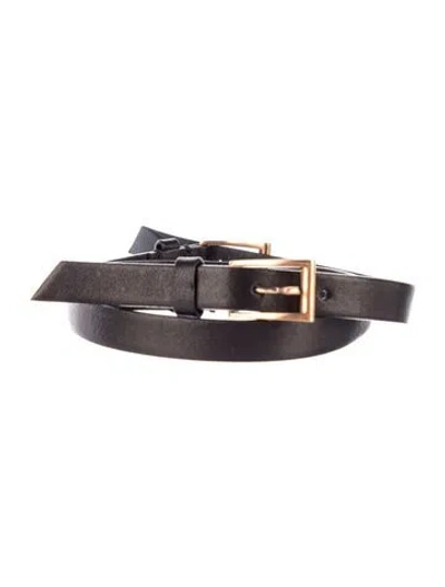 Pre-owned Prada Leather Waist Belt In Black
