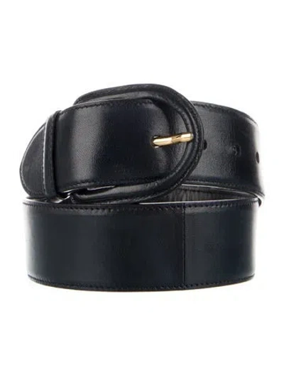 Pre-owned Prada Leather Waist Belt In Blue