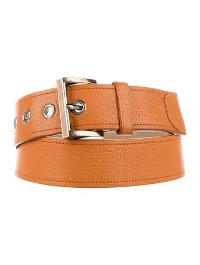 Pre-owned Prada Leather Waist Belt In Brown