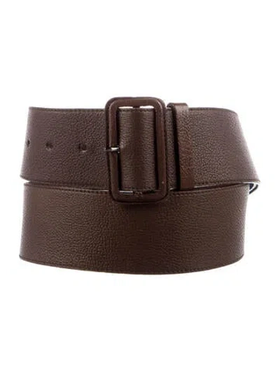 Pre-owned Prada Leather Waist Belt In Brown