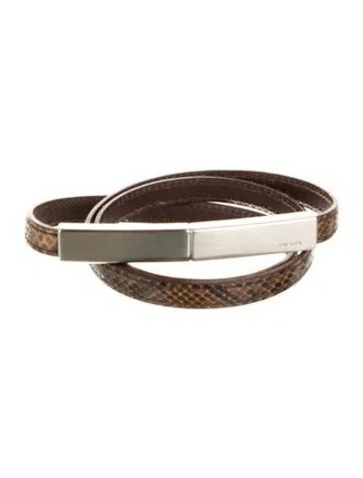 Pre-owned Prada Leather Waist Belt In Brown