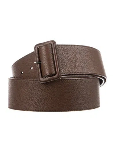 Pre-owned Prada Leather Waist Belt In Brown