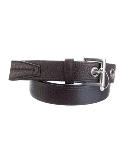 Pre-owned Prada Leather Waist Belt In Brown