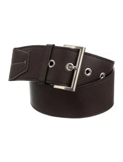 Pre-owned Prada Leather Waist Belt In Brown