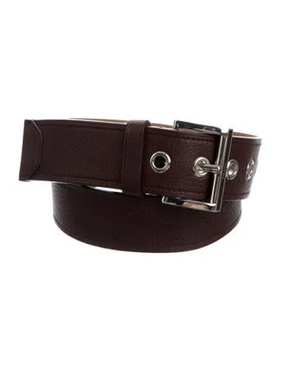 Pre-owned Prada Leather Waist Belt In Brown