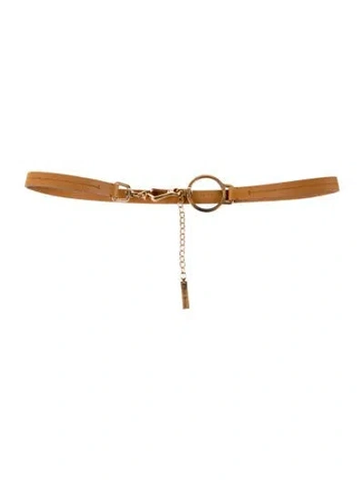 Pre-owned Prada Leather Waist Belt In Neutral