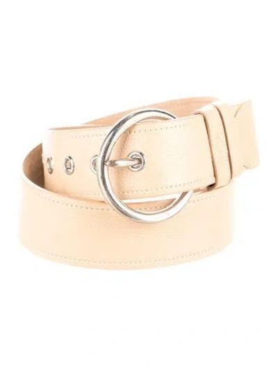 Pre-owned Prada Leather Waist Belt In Neutrals