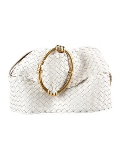 Pre-owned Prada Leather Waist Belt In White