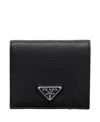 Prada Logo Plaque Saffiano Leather Cardholder