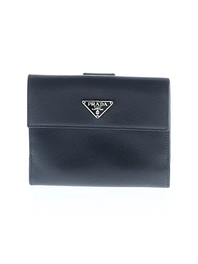 Pre-owned Prada Leather Wallet In Black