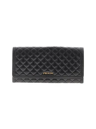 Pre-owned Prada Leather Wallet In Black