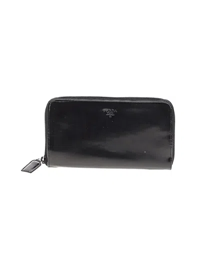 Pre-owned Prada Leather Wallet In Black