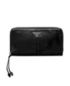 Prada Leather Wallet In Black
