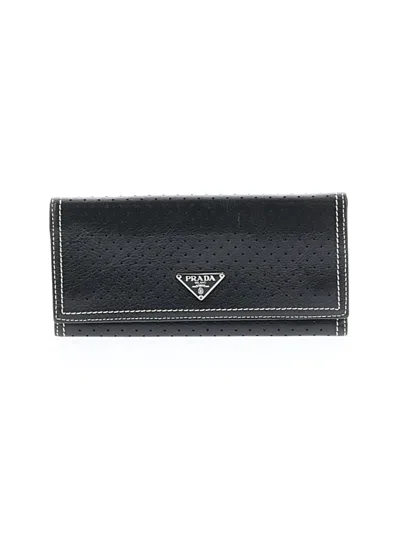 Pre-owned Prada Leather Wallet In Black